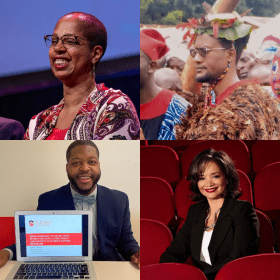 Collage of 4 notable St. John's black alums 